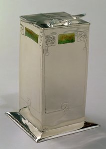 银色和珐琅饼干盒，由Archibald Knox，1901年 作者 未知未知
